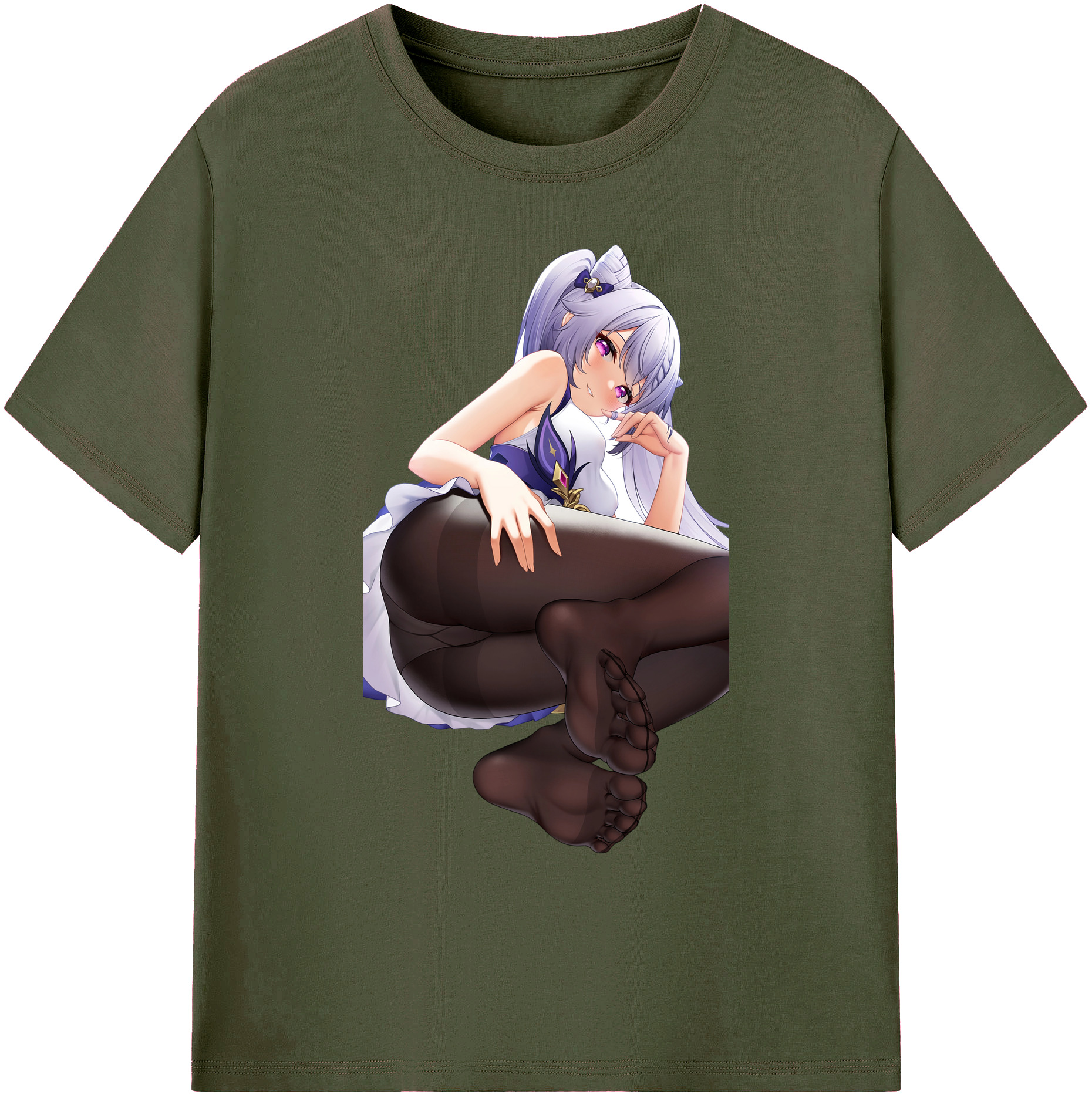 げんし神 刻晴 こくせい genshin Kokusei 綿100％ メンズ半袖Tシャツ｜肌触りやわらか＆通気性
